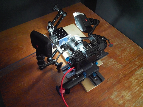 Microscope 10x objective on tubes.